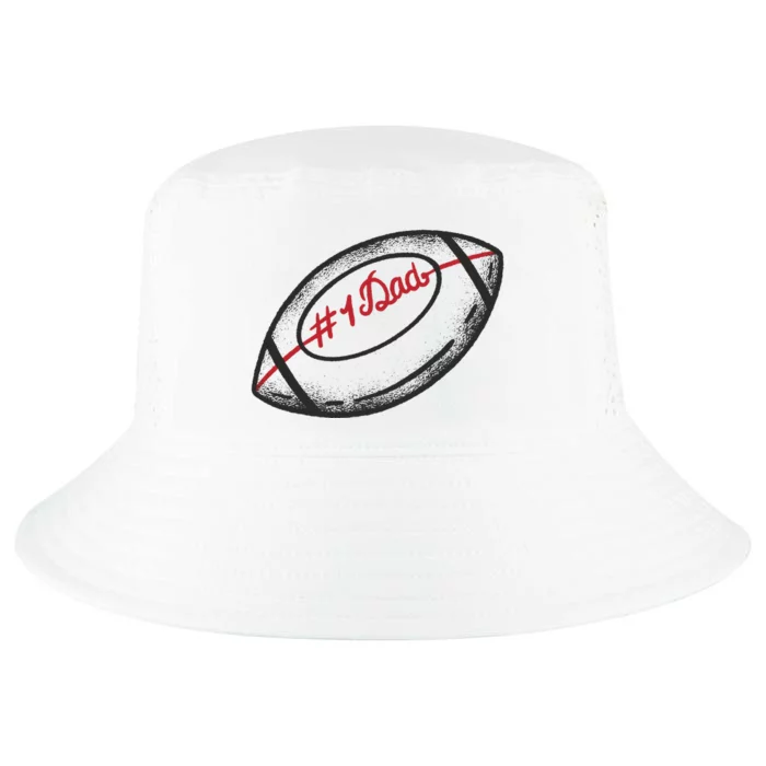 Number One Dad Football Gift Cool Comfort Performance Bucket Hat