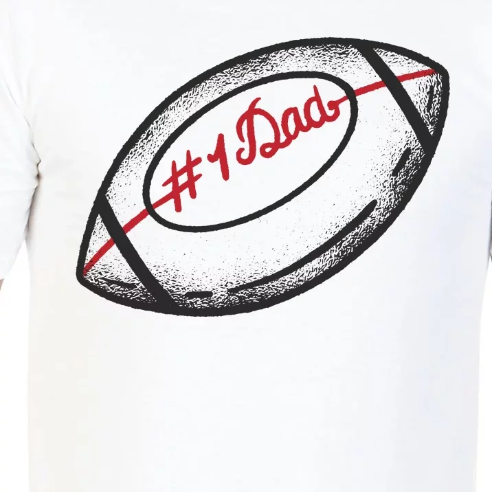 Number One Dad Football Gift Comfort Colors T-Shirt