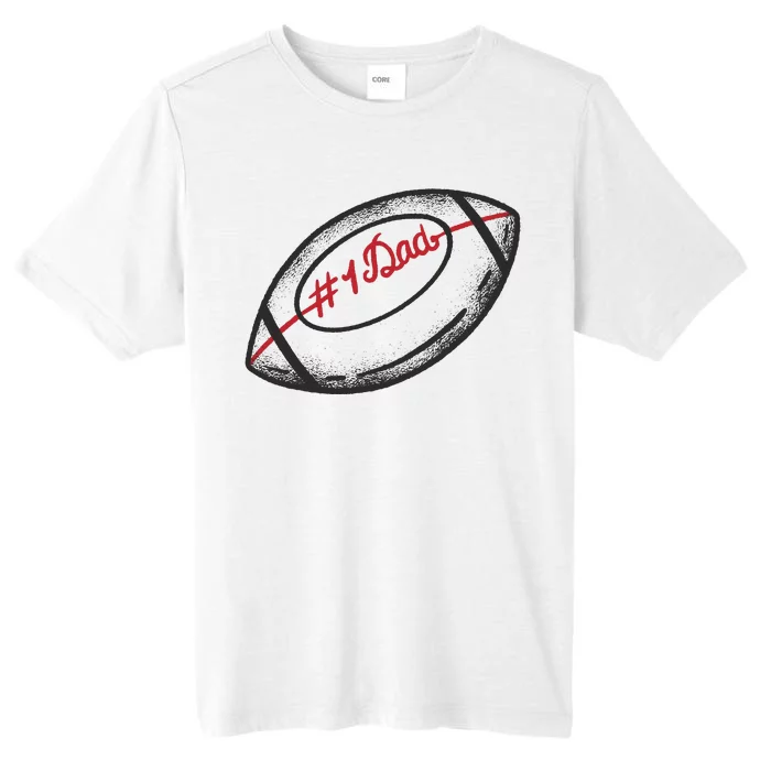 Number One Dad Football Gift ChromaSoft Performance T-Shirt