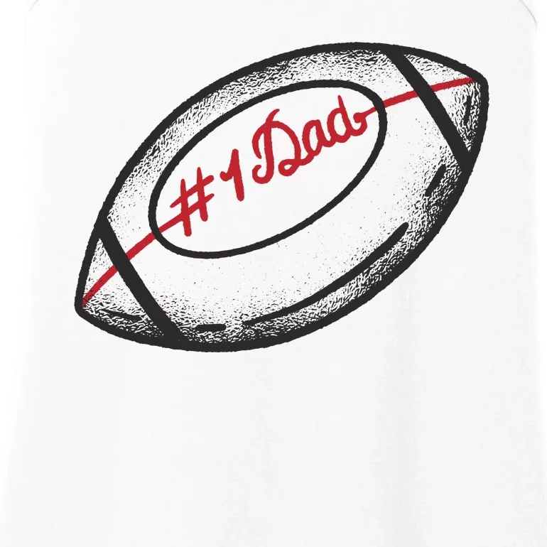 Number One Dad Football Gift Ladies Essential Tank