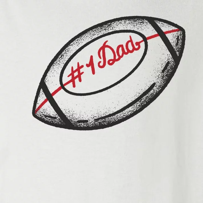 Number One Dad Football Gift Toddler Long Sleeve Shirt