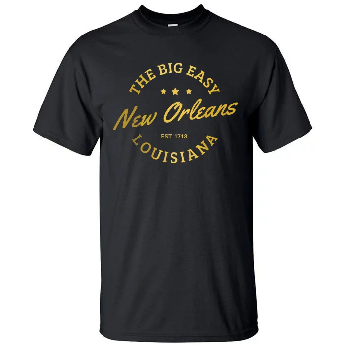 New Orleans Est 1718 Louisiana Vintage Nola Tall T-Shirt