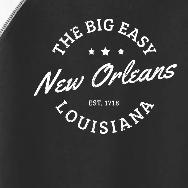 New Orleans Est 1718 The Big Easy Louisiana Souvenir Gift Toddler Fine Jersey T-Shirt