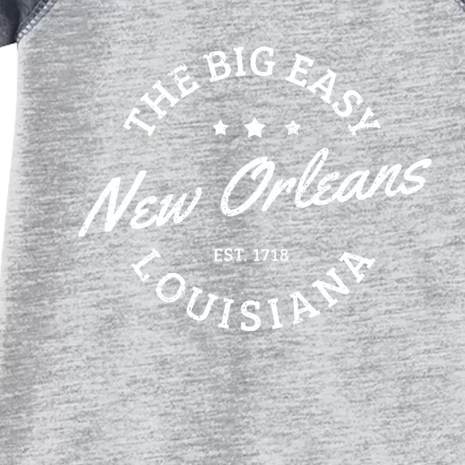 New Orleans Est 1718 The Big Easy Louisiana Souvenir Gift Infant Baby Jersey Bodysuit