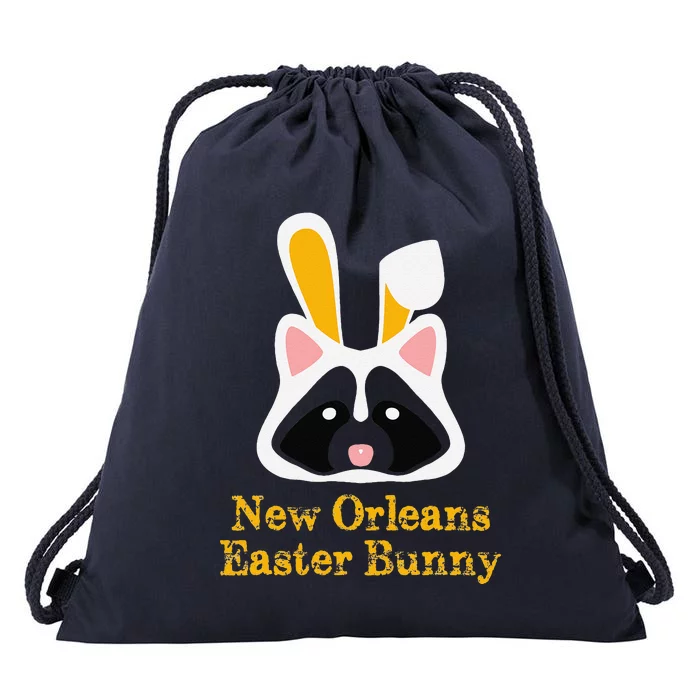 New Orleans Easter Bunny Raccoon Rabbit Ears Gift Drawstring Bag