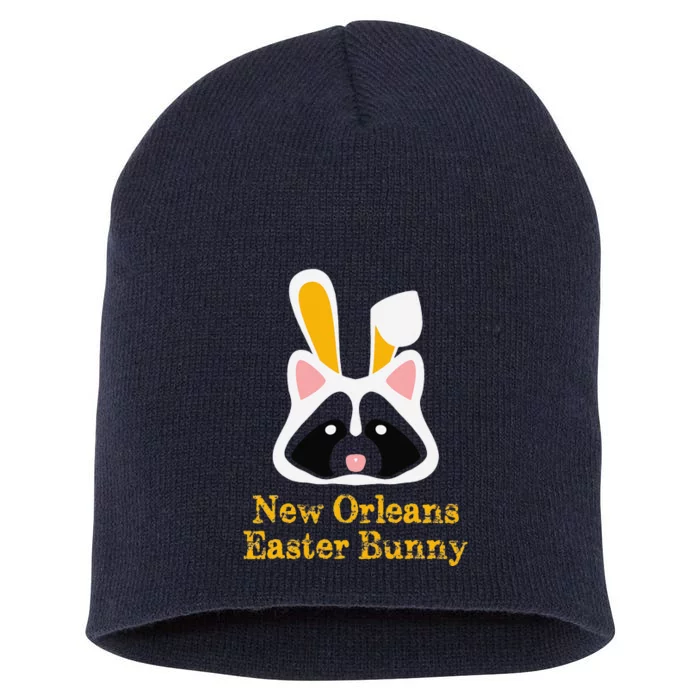 New Orleans Easter Bunny Raccoon Rabbit Ears Gift Short Acrylic Beanie