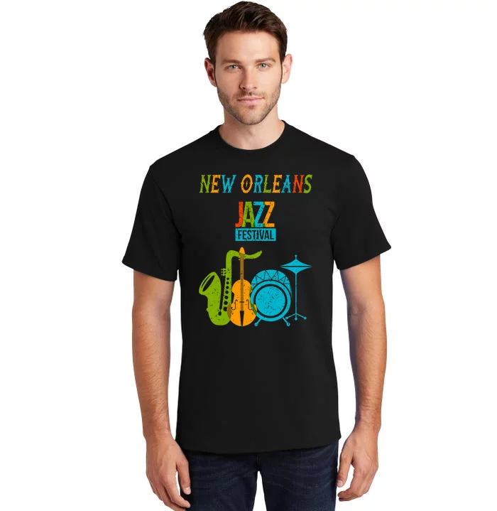 New Orleans Festival Of Jazz Music Gift Louisiana Jazz Tall T-Shirt