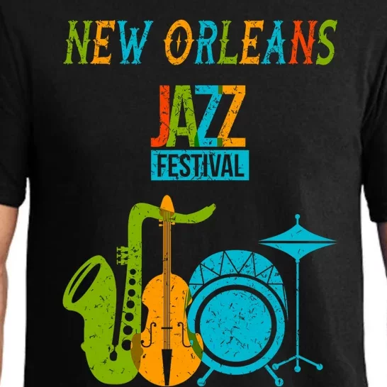 New Orleans Festival Of Jazz Music Gift Louisiana Jazz Pajama Set