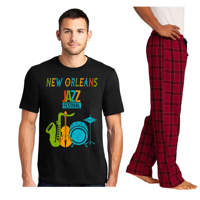 New Orleans Festival Of Jazz Music Gift Louisiana Jazz Pajama Set