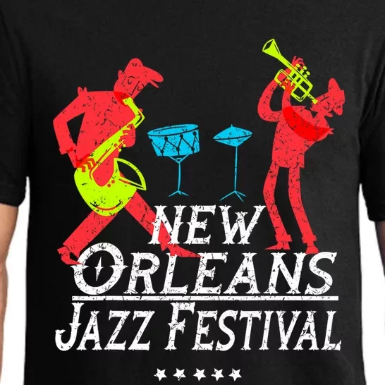 New Orleans Festival Of Jazz Music Gift Louisiana Jazz Pajama Set