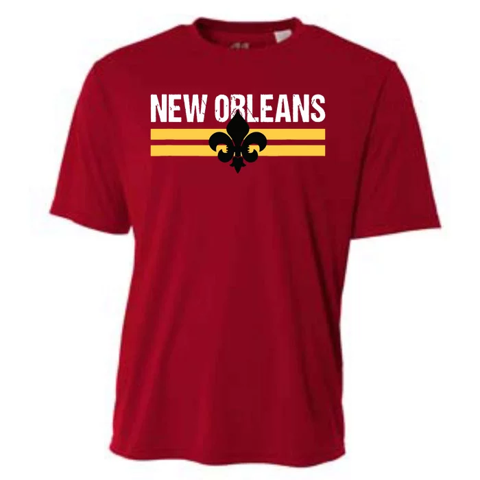 New Orleans Fleurdelis Fleurdelys Lily Icon New Orlean Cooling Performance Crew T-Shirt