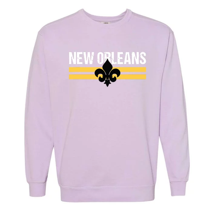 New Orleans Fleurdelis Fleurdelys Lily Icon New Orlean Garment-Dyed Sweatshirt