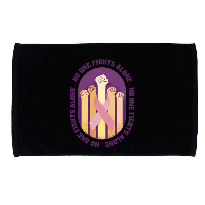 No One Fights Alone Breast Cancer Microfiber Hand Towel