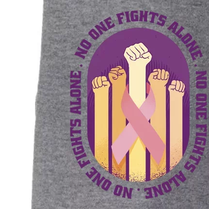 No One Fights Alone Breast Cancer Doggie 3-End Fleece Hoodie