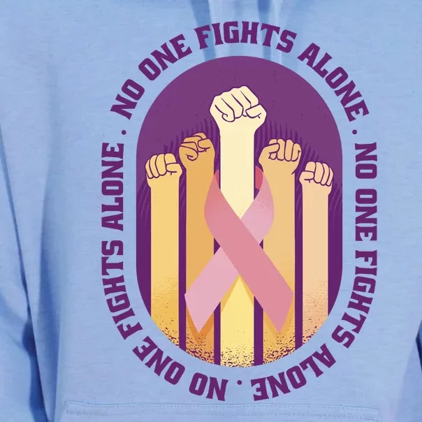 No One Fights Alone Breast Cancer Unisex Surf Hoodie