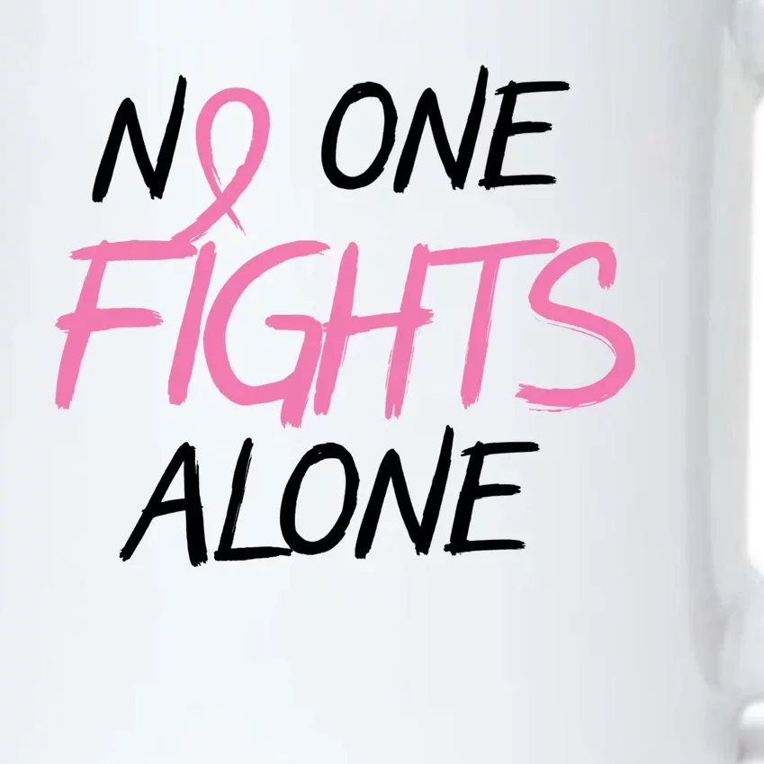 No One Fights Alone Breast Cancer Black Color Changing Mug