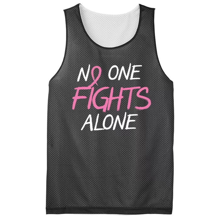 No One Fights Alone Breast Cancer Mesh Reversible Basketball Jersey Tank