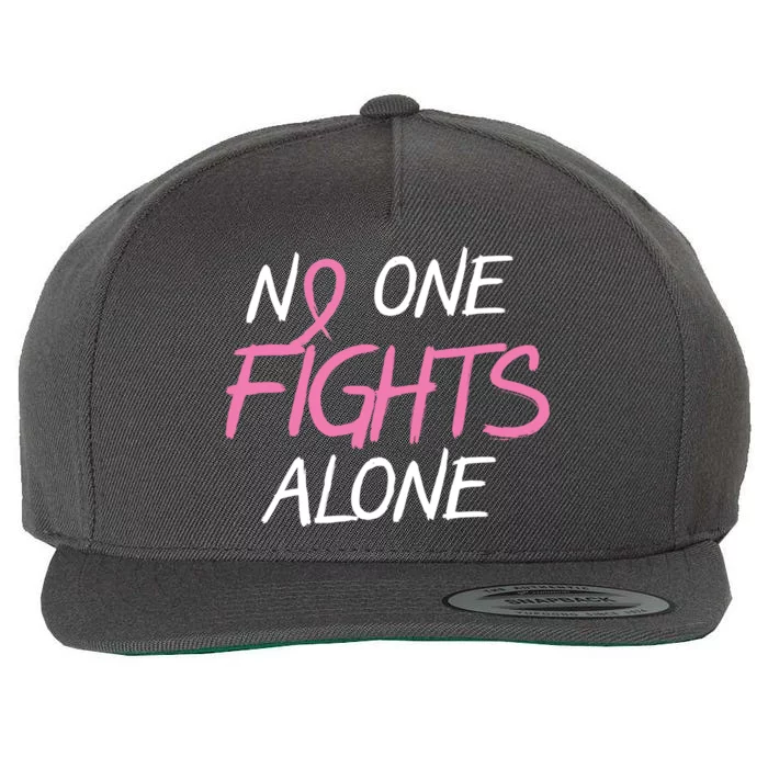 No One Fights Alone Breast Cancer Wool Snapback Cap