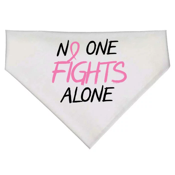 No One Fights Alone Breast Cancer USA-Made Doggie Bandana