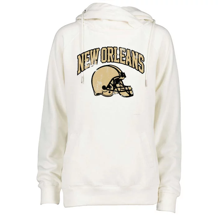 New Orleans Football Womens Funnel Neck Pullover Hood