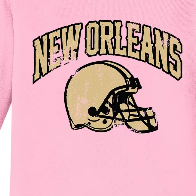 New Orleans Football Baby Long Sleeve Bodysuit