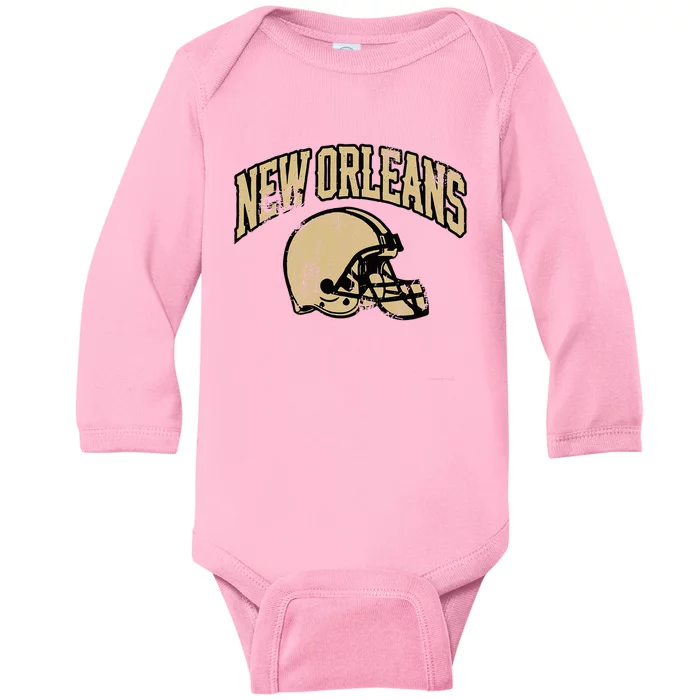 New Orleans Football Baby Long Sleeve Bodysuit