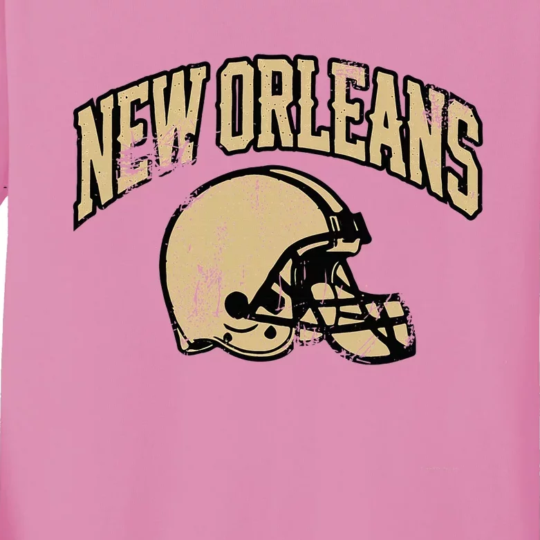 New Orleans Football Kids Long Sleeve Shirt