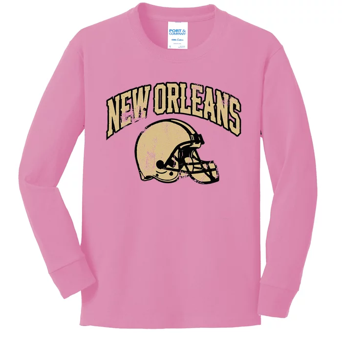 New Orleans Football Kids Long Sleeve Shirt