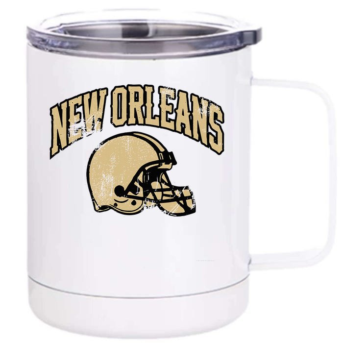 New Orleans Football Front & Back 12oz Stainless Steel Tumbler Cup