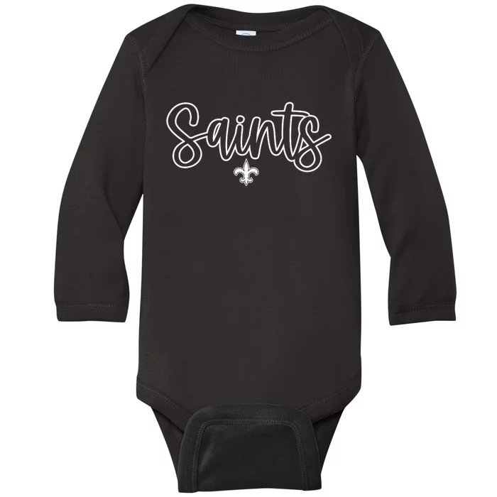 New Orleans Football Baby Long Sleeve Bodysuit