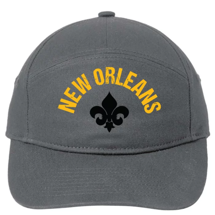 New Orleans Fleurdelis Fleurdelys Design New Orleans 7-Panel Snapback Hat