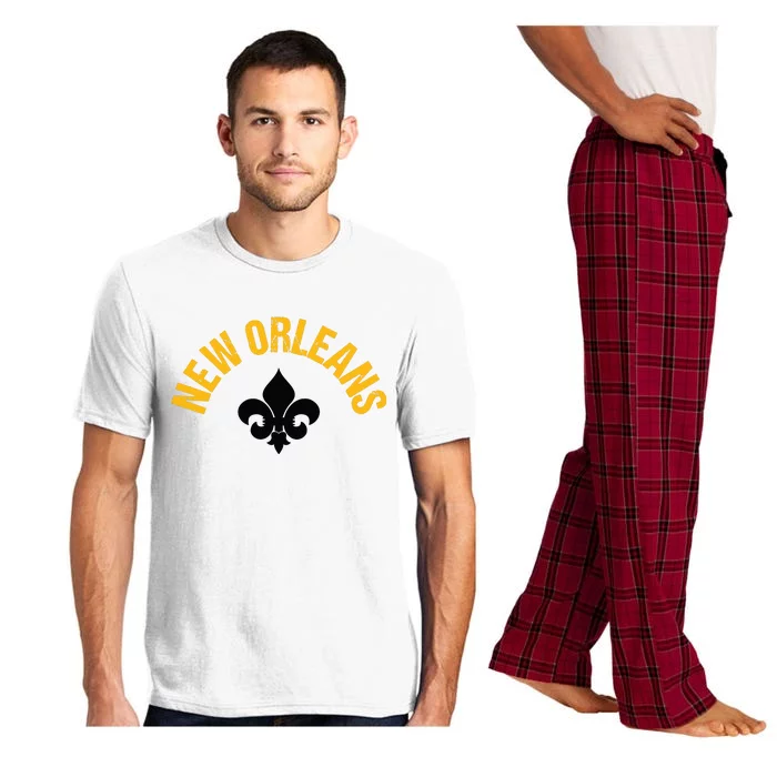 New Orleans Fleurdelis Fleurdelys Design New Orleans Pajama Set