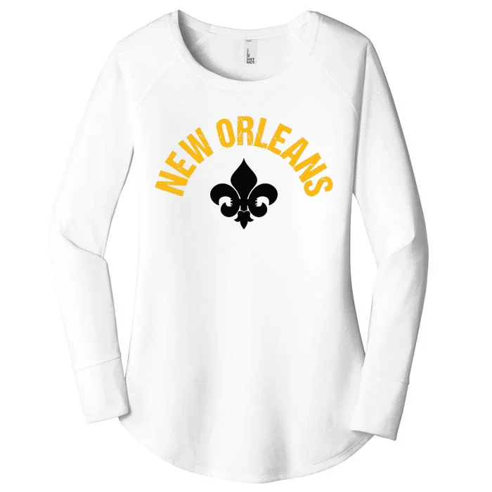 New Orleans Fleurdelis Fleurdelys Design New Orleans Women's Perfect Tri Tunic Long Sleeve Shirt