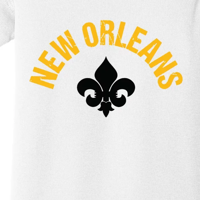 New Orleans Fleurdelis Fleurdelys Design New Orleans Baby Bodysuit