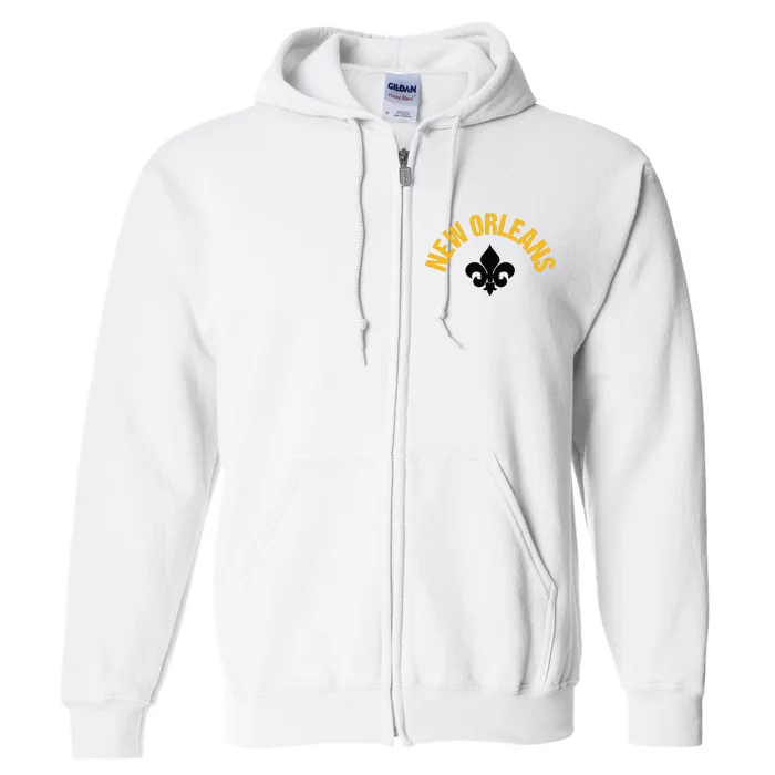 New Orleans Fleurdelis Fleurdelys Design New Orleans Full Zip Hoodie