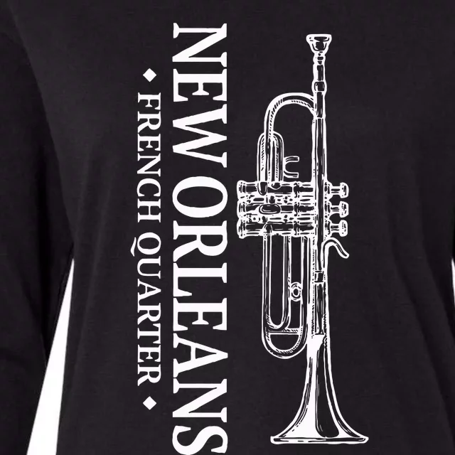 New Orleans French Quarter Mardi Gras Womens Cotton Relaxed Long Sleeve T-Shirt