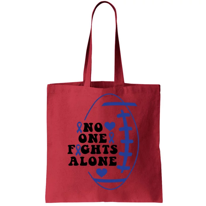 No One Fights Alone Colon Cancer Family Tote Bag