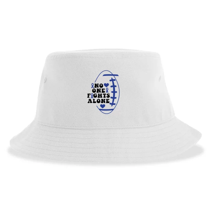 No One Fights Alone Colon Cancer Family Sustainable Bucket Hat