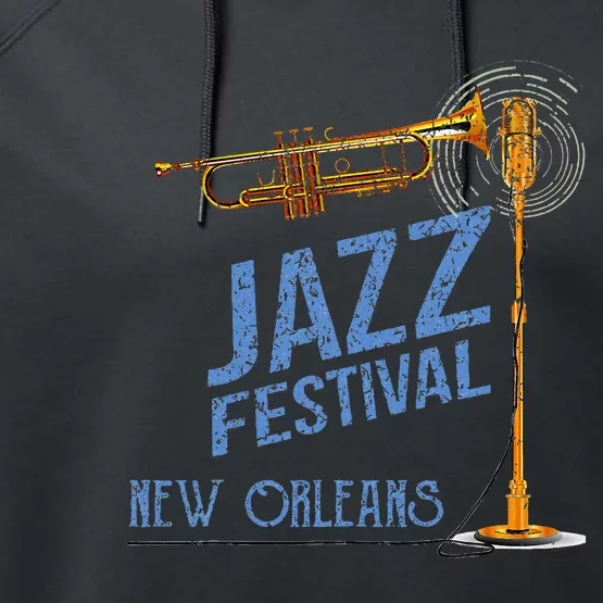 New Orleans Festival Of Jazz Music Louisiana Gifts Performance Fleece Hoodie