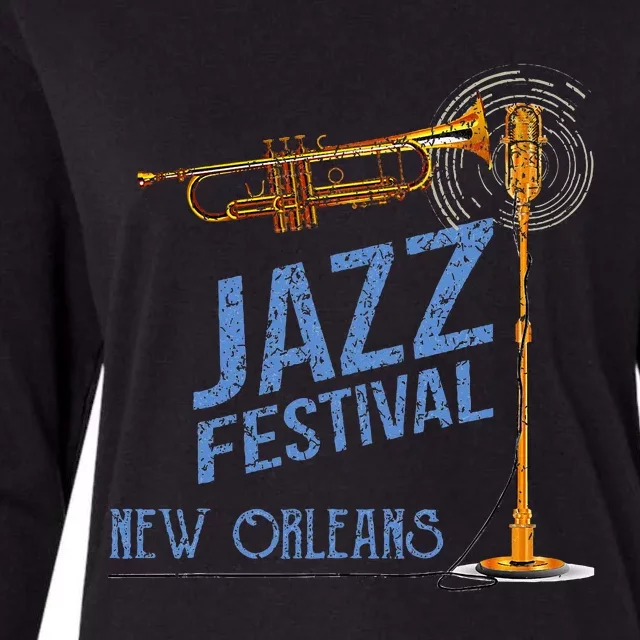 New Orleans Festival Of Jazz Music Louisiana Gifts Womens Cotton Relaxed Long Sleeve T-Shirt