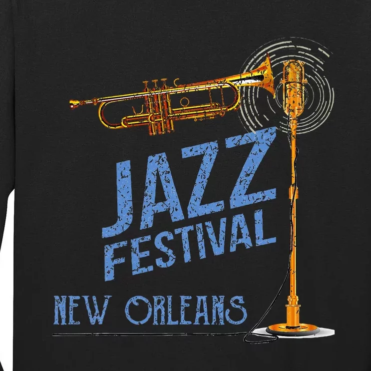 New Orleans Festival Of Jazz Music Louisiana Gifts Tall Long Sleeve T-Shirt