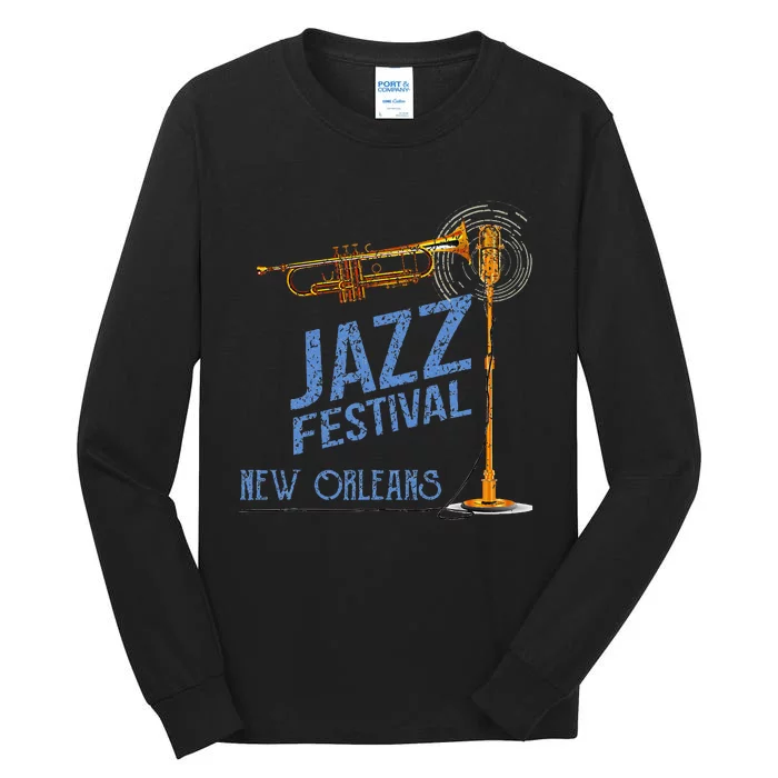 New Orleans Festival Of Jazz Music Louisiana Gifts Tall Long Sleeve T-Shirt