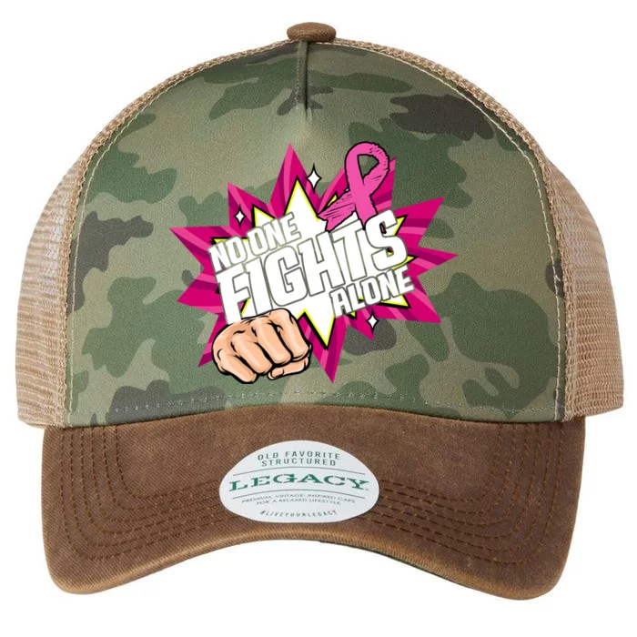 No One Fights Alone Breast Cancer Awareness Legacy Tie Dye Trucker Hat