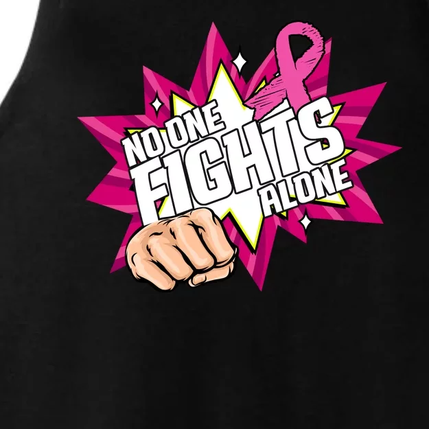 No One Fights Alone Breast Cancer Awareness Ladies Tri-Blend Wicking Tank