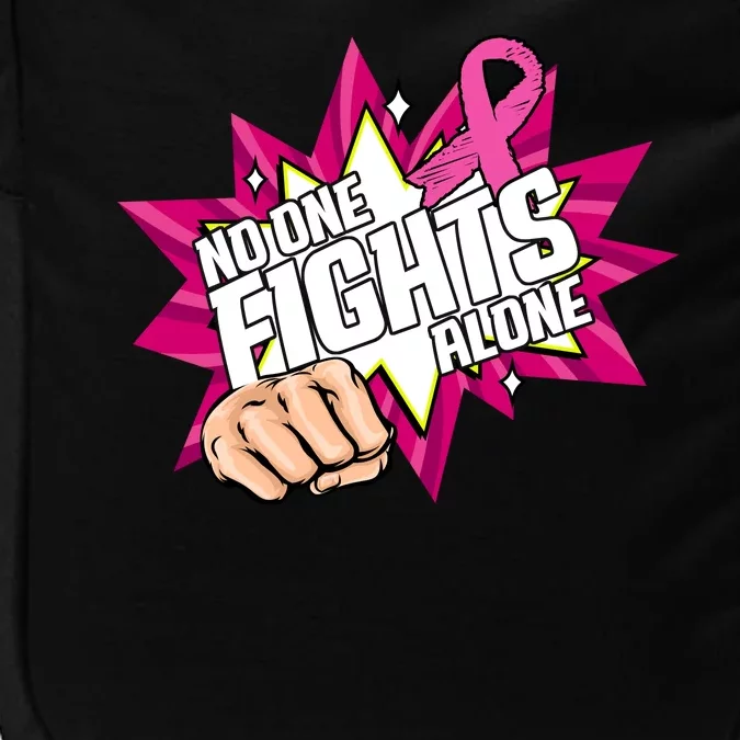 No One Fights Alone Breast Cancer Awareness Impact Tech Backpack