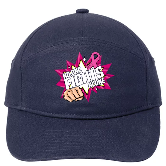 No One Fights Alone Breast Cancer Awareness 7-Panel Snapback Hat