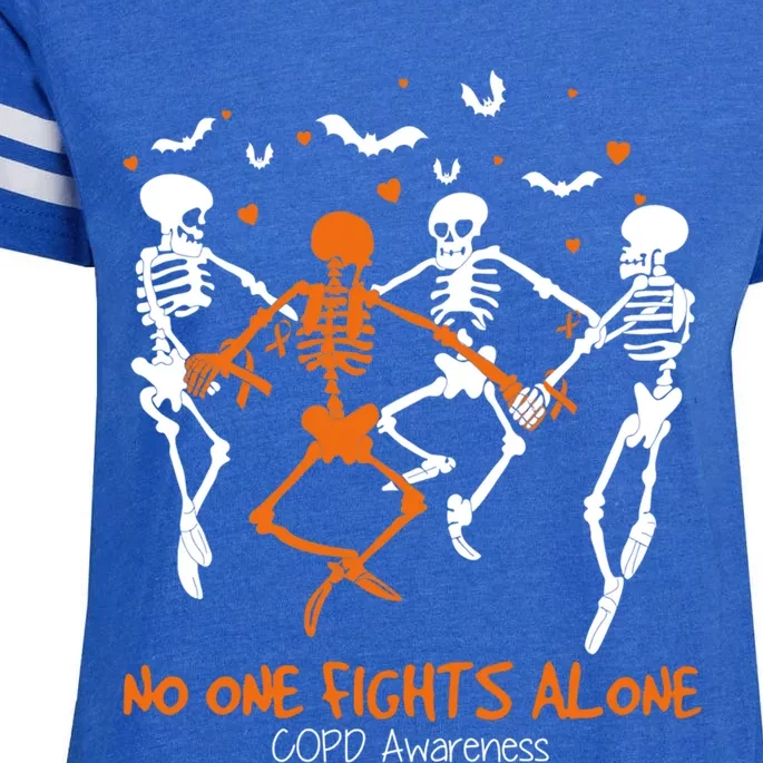 No One Fight Alone Copd Awareness Funny Gift Enza Ladies Jersey Football T-Shirt