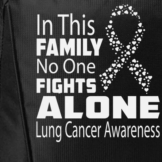 No One Fights Alone Lung Cancer Awareness City Backpack