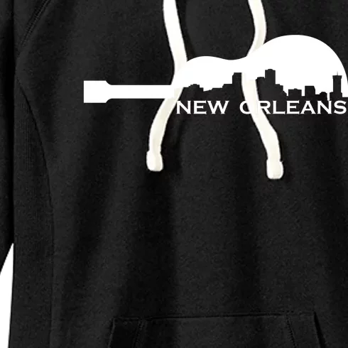 New Orleans Guitar Skyline Women's Fleece Hoodie