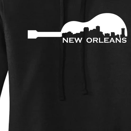 New Orleans Guitar Skyline Women's Pullover Hoodie